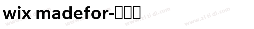 wix madefor字体转换